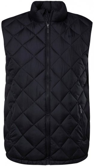 Men+ 578 Tikattu liivi pystykauluksella Tummansininen - Takit - Miesten Takit, isot koot – 2XL – 12XL