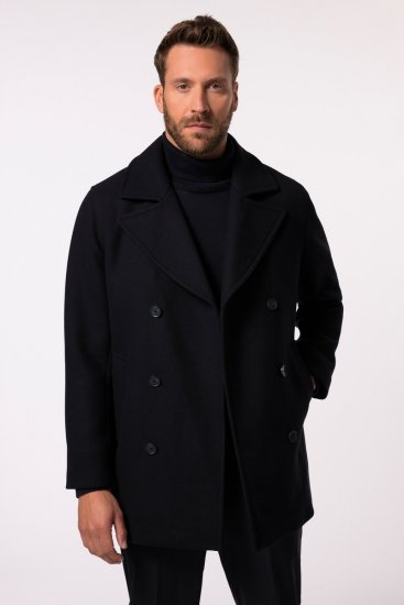 JP1880 Caban Short Double-breasted Overcoat Navy - Takit - Miesten Takit, isot koot – 2XL – 12XL