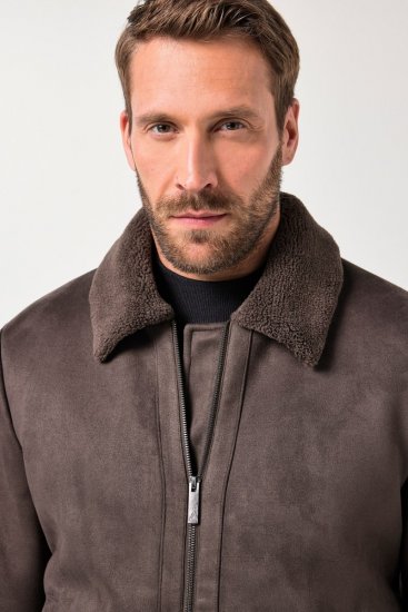 JP1880 Bomber Jacket Faux Leather Dark Brown - Takit - Miesten Takit, isot koot – 2XL – 12XL