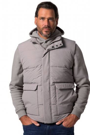 JP1880 831639 Tikattu liivi kierrätyspolyesteriä Tummanharmaa - Takit - Miesten Takit, isot koot – 2XL – 12XL