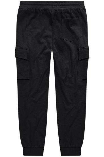 Men+ 113 Collegehousut cargotaskuilla Musta - Collegehousut ja collegeshortsit - Miesten Isot collegehousut ja collegeshortsit