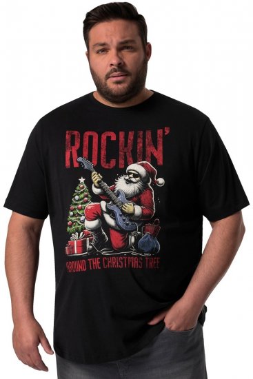 Men+ 180 T-paita Rockin' Musta - T-paidat - Isot T-paidat 2XL – 14XL