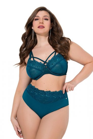 Ulla Popken 832864 String-alushousut pitsillä Petrooli - Alushousut - 