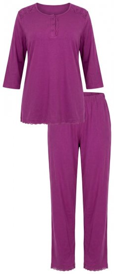 Ulla Popken 833660 Pyjama Violetti - Pyjama/Loungewear - 