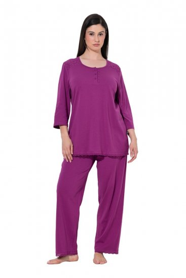 Ulla Popken 833660 Pyjama Violetti - Pyjama/Loungewear - 