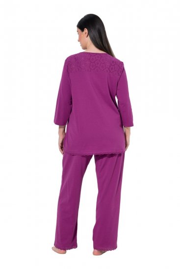 Ulla Popken 833660 Pyjama Violetti - Pyjama/Loungewear - 