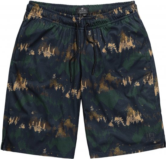 JP1880 Jay-Pi Bermuda QuickDry Mesh Fitness Shorts Khaki - Urheiluvaatteet & ulkoilu - Miesten urheiluvaatteet isot koot