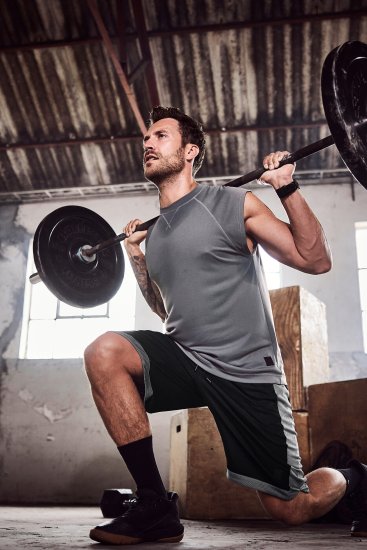 JP1880 Jay-Pi Bermuda QuickDry Mesh Fitness Shorts Black - Urheiluvaatteet & ulkoilu - Miesten urheiluvaatteet isot koot