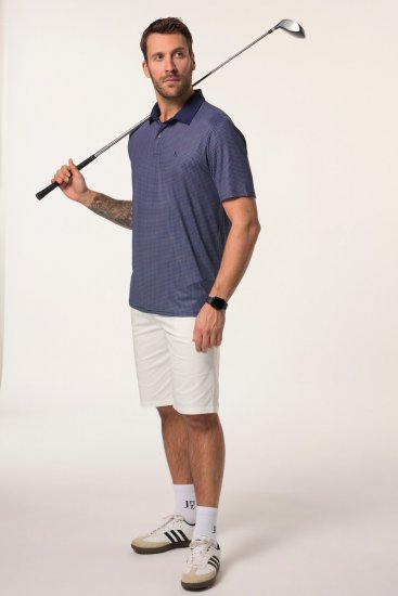 JP1880 Jay-Pi QuickDry Small Print Golf Polo Shirt Navy Blue - Pikeepaidat - Miesten isot pikeepaidat