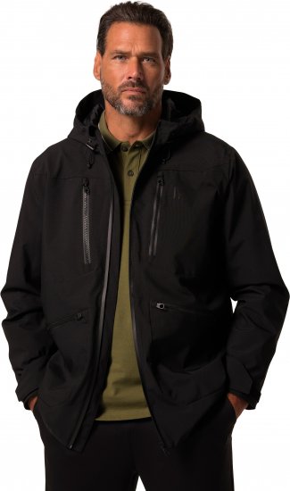 JP1880 Jay-Pi Functional Jacket Black - Urheiluvaatteet & ulkoilu - Miesten urheiluvaatteet isot koot