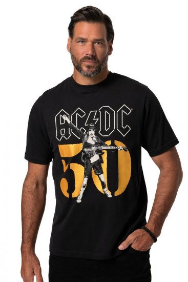 JP1880 AC/DC Graphic Band T-Shirt Black - T-paidat - Isot T-paidat 2XL – 14XL