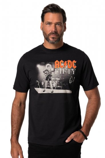 JP1880 AC/DC 50th Anniversary Band Photo T-Shirt Black - T-paidat - Isot T-paidat 2XL – 14XL
