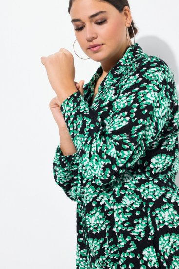 Ulla Popken 834191 Kuviollinen paitamekko Musta - Paitamekot - 