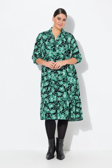 Ulla Popken 834191 Kuviollinen paitamekko Musta - Paitamekot - 