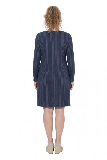 Ulla Popken 834371 Raidallinen collegemekko Tummansininen - Collegemekot - 
