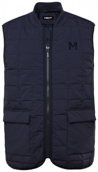 Men+ 464 Tikattu liivi resorikauluksella Tummansininen - Takit - Miesten Takit, isot koot – 2XL – 12XL