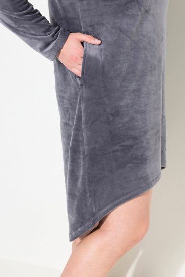 Ulla Popken 834550 Pitkähihainen mekko hupulla Antrasiitti - Collegemekot - 