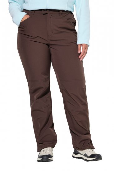 Ulla Popken 834662 Fleecevuoriset softshell-housut Taupe - Outdoor - 