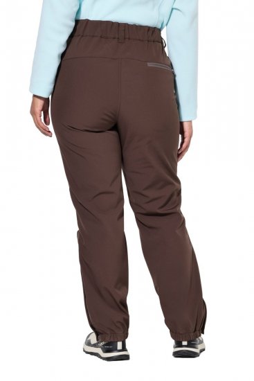 Ulla Popken 834662 Fleecevuoriset softshell-housut Taupe - Outdoor - 