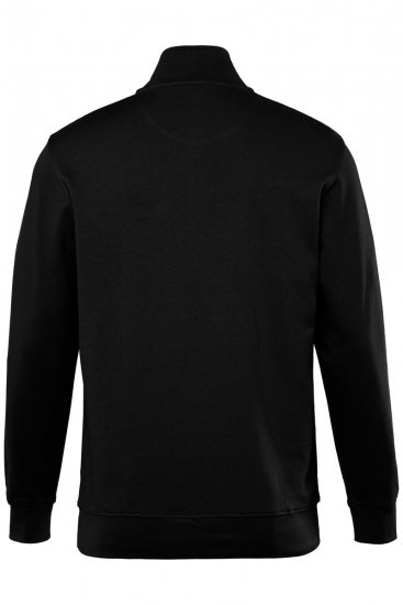 Men+ 856 Half-zip collegepaita Musta - Hupparit ja collegepaidat - Miesten hupparit ja collegepaidat isot koot