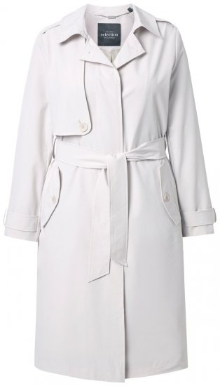 Ulla Popken 834990 Trenssitakki Taupe - Pitkät takit - Naisten takit isoissa kooissa