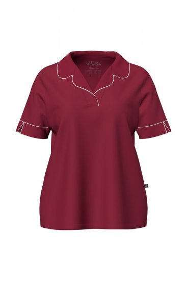 Ulla Popken 835397 Lyhythihainen pyjama paitakauluksella Liila - Pyjama/Loungewear - 