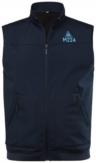 Men+ 414 Softshell-liivi pystykauluksella Tummansininen - Takit - Miesten Takit, isot koot – 2XL – 12XL