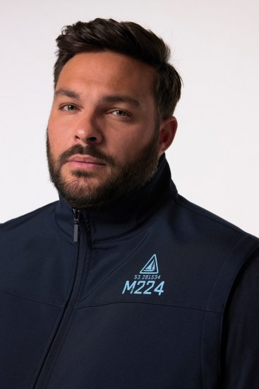 Men+ 414 Softshell-liivi pystykauluksella Tummansininen - Takit - Miesten Takit, isot koot – 2XL – 12XL