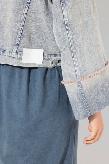 Ulla Popken 835486 Farkkutakki leveillä hihoilla Denimsininen - Takit - Naisten takit plus-koossa