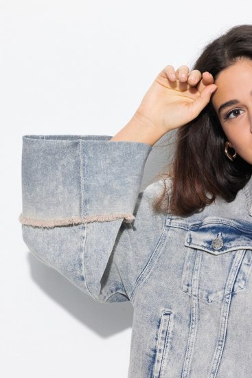 Ulla Popken 835486 Farkkutakki leveillä hihoilla Denimsininen - Takit - Naisten takit plus-koossa