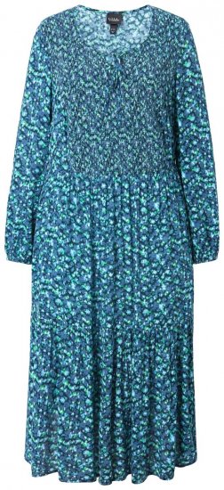 Ulla Popken 835713 Kukkakuvioinen mekko Tummansininen - Maksimekot - Isojen kokojen maksimekot