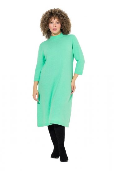 Ulla Popken 835720 A-linjainen neulemekko 3/4-hihoilla Petrooli - Neulemekot - 