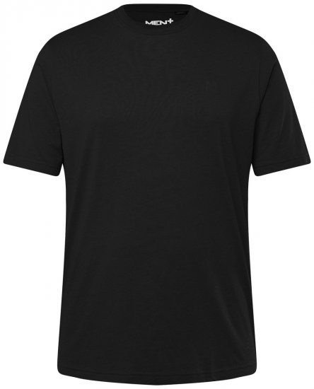 Men+ 276 Pyöreäaukkoinen T-paita Musta - T-paidat - Isot T-paidat 2XL – 14XL