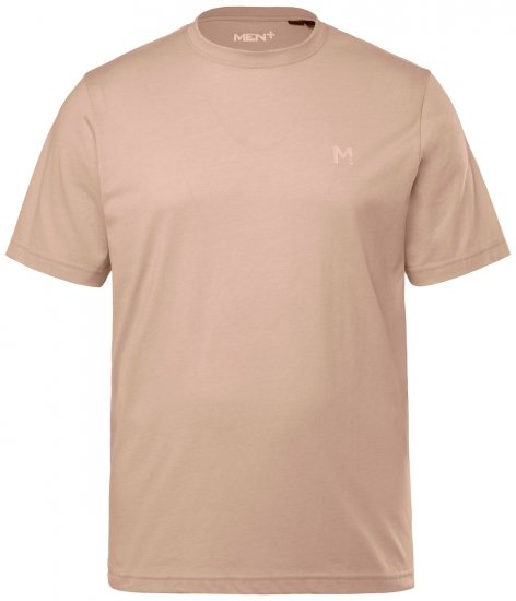 Men+ 276 Pyöreäaukkoinen T-paita Hiekka - T-paidat - Isot T-paidat 2XL – 14XL