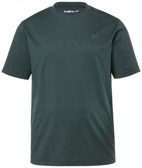 Men+ 276 Pyöreäaukkoinen T-paita Tummanvihreä - T-paidat - Isot T-paidat 2XL – 14XL