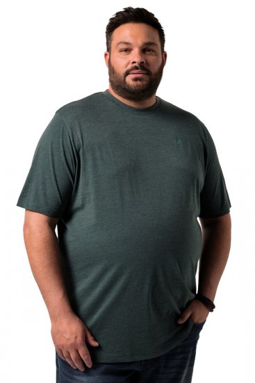 Men+ 276 Pyöreäaukkoinen T-paita Tummanvihreä - T-paidat - Isot T-paidat 2XL – 14XL