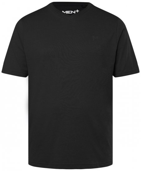 Men+ 279 V-aukkoinen T-paita Musta - T-paidat - Isot T-paidat 2XL – 14XL
