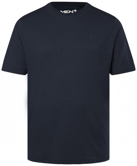 Men+ 279 V-aukkoinen T-paita Tummansininen - T-paidat - Isot T-paidat 2XL – 14XL