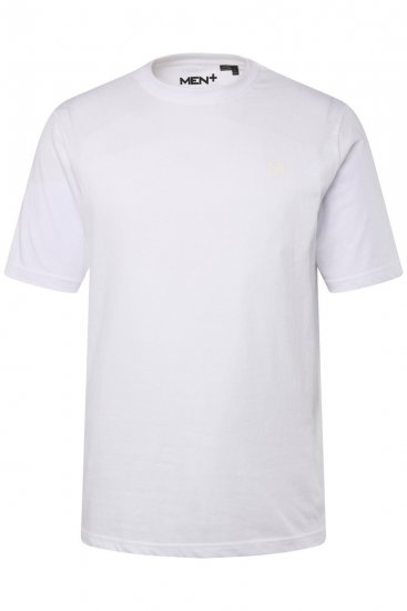 Men+ 285 Pyöreäaukkoinen T-paita Valkoinen 2 kpl - T-paidat - Isot T-paidat 2XL – 14XL