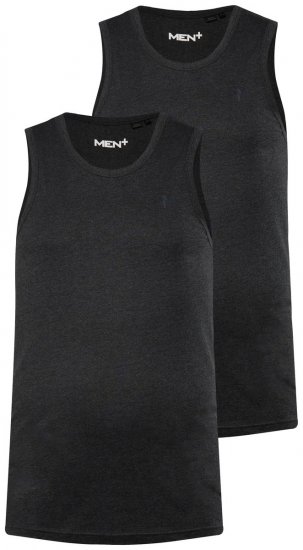Men+ 305 Hihaton paita Musta 2 kpl - T-paidat - Isot T-paidat 2XL – 14XL