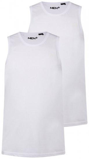 Men+ 305 Hihaton paita Valkoinen 2 kpl - T-paidat - Isot T-paidat 2XL – 14XL