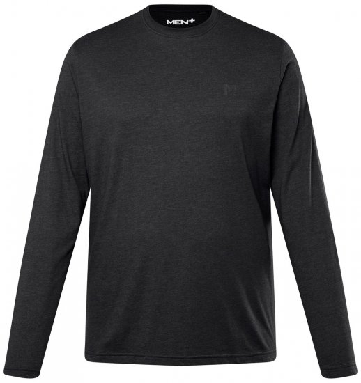 Men+ 307 Pitkähihainen T-paita Musta - T-paidat - Isot T-paidat 2XL – 14XL