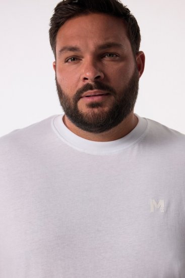 Men+ 307 Pitkähihainen T-paita Valkoinen - T-paidat - Isot T-paidat 2XL – 14XL