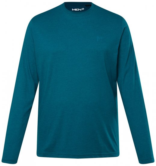 Men+ 307 Pitkähihainen T-paita Harmaansininen - T-paidat - Isot T-paidat 2XL – 14XL