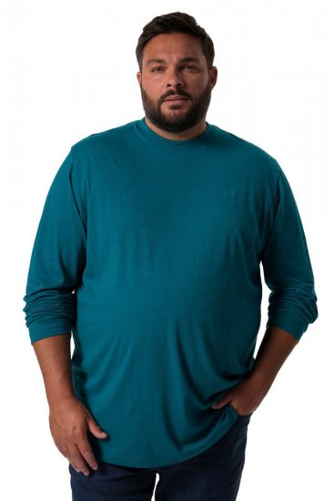 Men+ 307 Pitkähihainen T-paita Harmaansininen - T-paidat - Isot T-paidat 2XL – 14XL