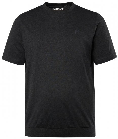 Men+ 308 T-paita bellyfit Musta - T-paidat - Isot T-paidat 2XL – 14XL