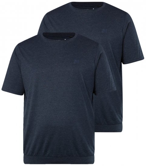 Men+ 311 T-paita bellyfit Tummansininen 2 kpl - T-paidat - Isot T-paidat 2XL – 14XL