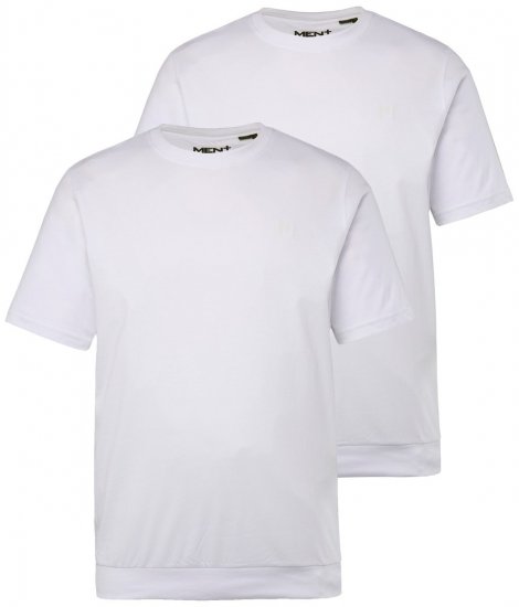 Men+ 311 T-paita bellyfit Valkoinen 2 kpl - T-paidat - Isot T-paidat 2XL – 14XL
