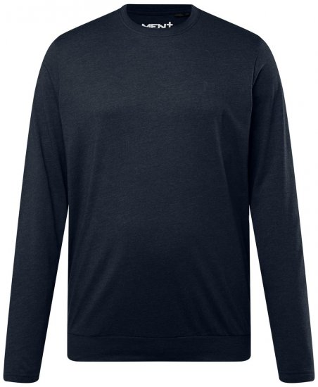 Men+ 313 Pitkähihainen T-paita bellyfit Tummansininen - T-paidat - Isot T-paidat 2XL – 14XL