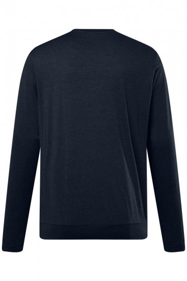 Men+ 313 Pitkähihainen T-paita bellyfit Tummansininen - T-paidat - Isot T-paidat 2XL – 14XL